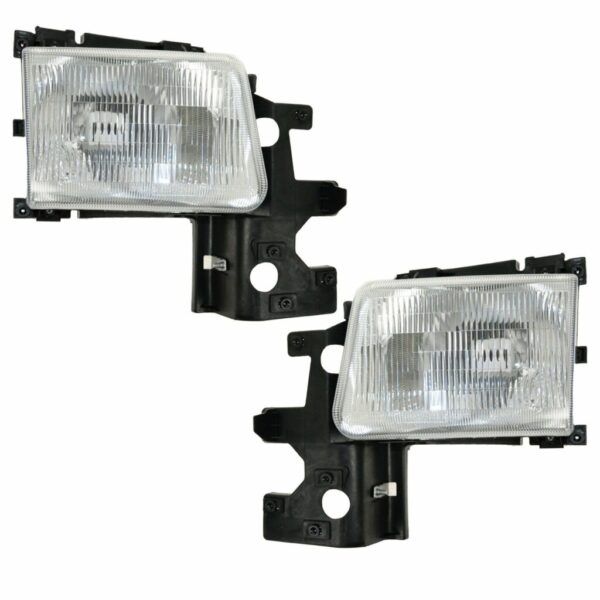 Headlights Headlamps Pair Set Left LH & Right RH for 94-97 Dodge Van