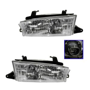 Headlights Headlamps Left & Right Pair Set for 97-99 Subaru Legacy