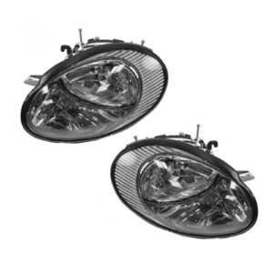 Headlights Headlamps Left & Right Pair Set for 96-98 Ford Taurus