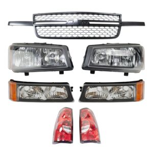 Grille Headlights Tail Lights Parking Lights Fits 2003-2007 Avalanche Silverado