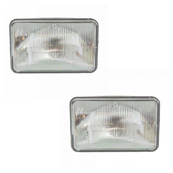 Halogen Sealed Beam Headlight Headlamp Pair 6 1/2" by 4 1/4"
