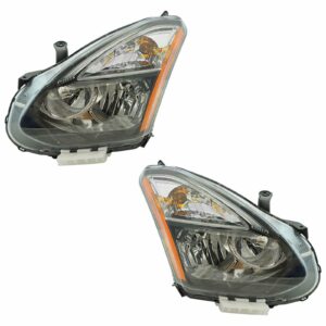 Halogen Headlight Lamp LH RH Set of 2 Pair Compatible With Nissan Rogue SUV