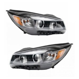 Headlight Set Compatible with 2016-2018 Kia Sorento