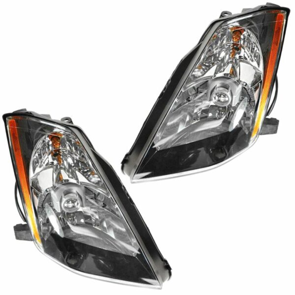 Front Headlights Headlamps Lights Lamps LH & RH Pair Set For 03-05 Nissan 350Z