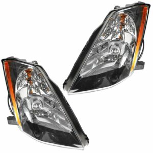 Front Headlights Headlamps Lights Lamps LH & RH Pair Set For 03-05 Nissan 350Z