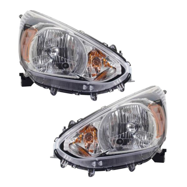 Headlight Set Fits 2014-2020 Mitsubishi Mirage