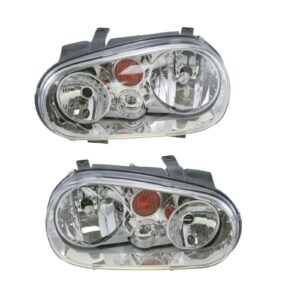 Front Headlights Headlamps Lights Lamps LH & RH Pair Set for 02-07 VW Golf