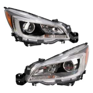 Headlight Set Compatible with 2015-2017 Subaru Outback