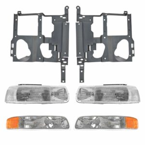 Headlight Parking Light Lamp Mounting Bracket Kit LH RH for 99-02 Chevy Truck
