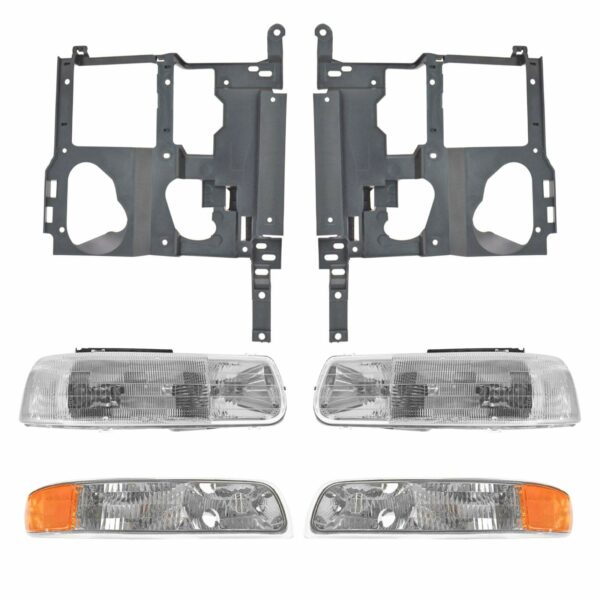 Headlight Parking Light Lamp Mounting Bracket Kit LH RH for 99-02 Chevy Truck