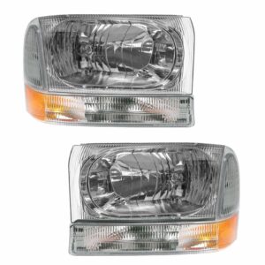 Headlights & Parking Corner Lights Left/Right Pair Set for Ford Super Duty Truck