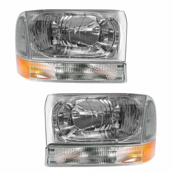 Headlights & Parking Corner Lights Left/Right Pair Set for Ford Super Duty Truck