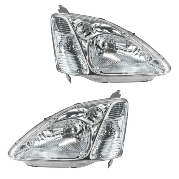 Headlight Assembly Compatible With 2002-2003 Honda Civic Driver and Passenger Side