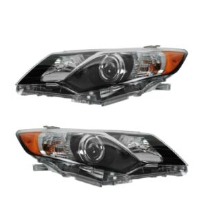 Headlight Headlamp Pair Set of 2 Left & Right LH RH for 12-13 Toyota Camry SE