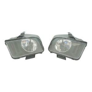 Headlights Headlamps LH Left RH Right Pair Set for 05-09 Ford Mustang