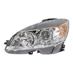 Left Headlight Chrome Bezel Compatible with 2008-2011 Mercedes Benz C300 C350 C63