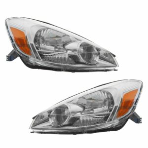 Headlights Headlamps Left & Right Pair Set for 04-05 Toyota Sienna