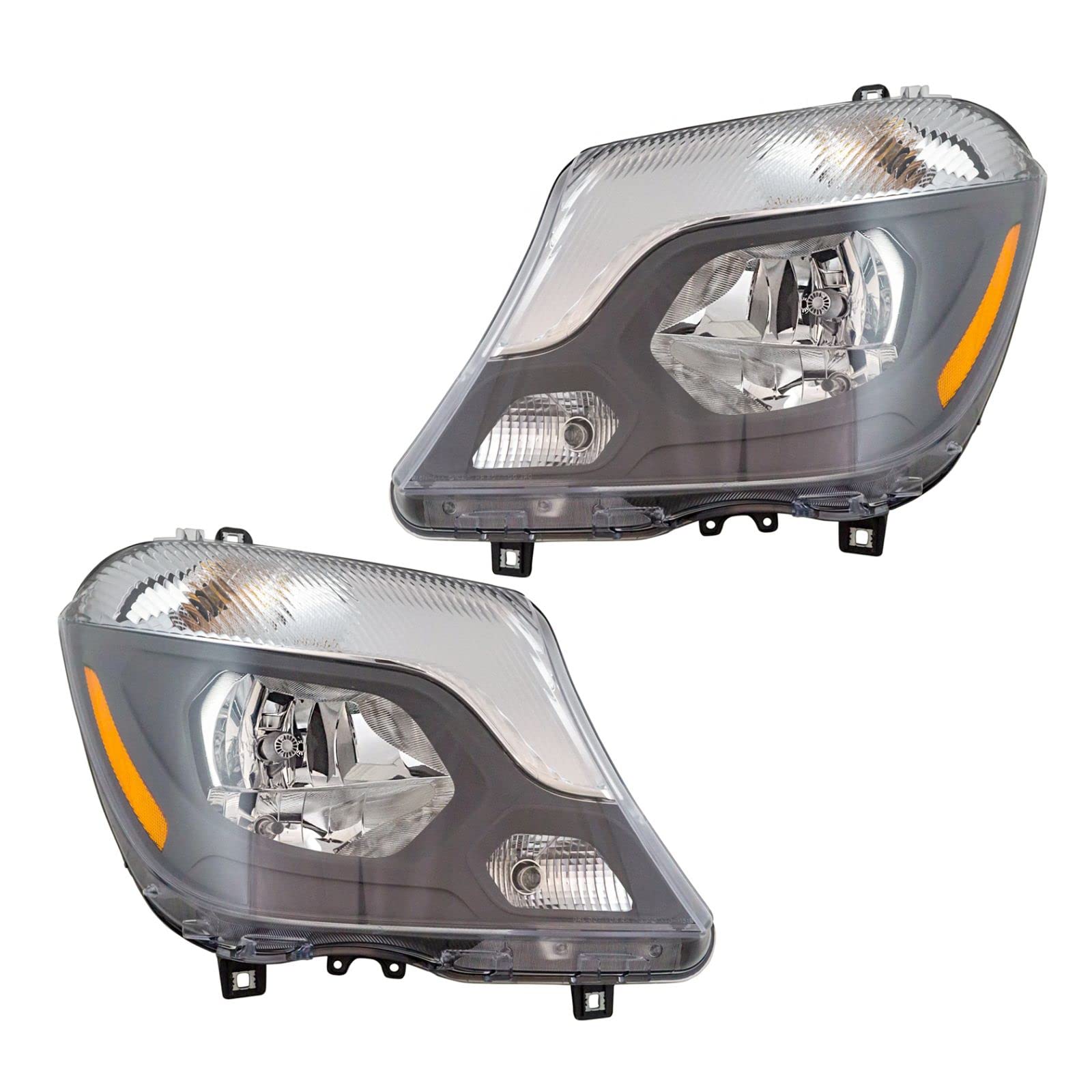 Halogen Headlight Lamp Assembly Left Right Pair Compatible with Mercedes Benz Sprinter