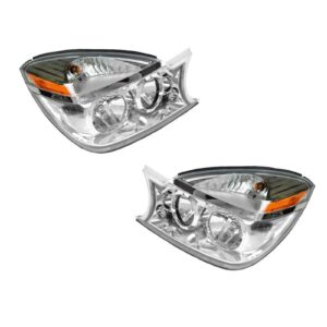 Headlights Headlamps Left & Right Pair Set for 04-05 Buick Rendezvous
