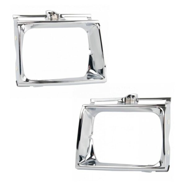 Headlight Lamp Bezel Trim Pair LH RH Sides Chrome for Toyota Pickup Truck
