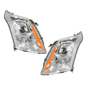 Halogen Headlights Headlamps Left & Right Pair Set for 10-13 Cadillac SRX