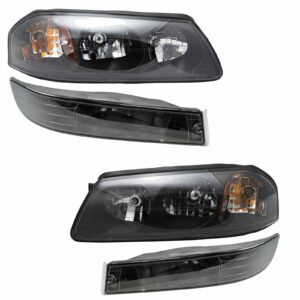 Headlight Fog Driving Light Lamp Kit Set of 4 for Chevy Impala