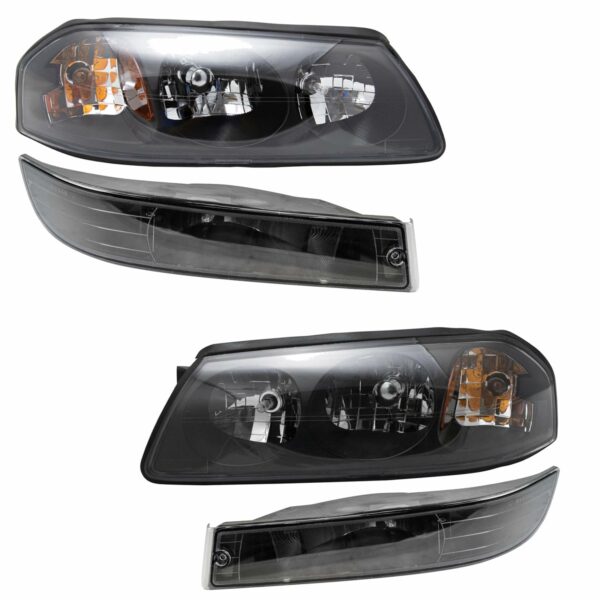 Headlight Fog Driving Light Lamp Kit Set of 4 for Chevy Impala