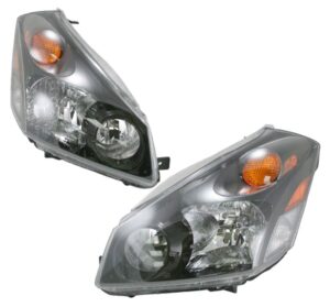 Headlights Headlamps Pair Set Left LH & Right RH for 04-09 Nissan Quest
