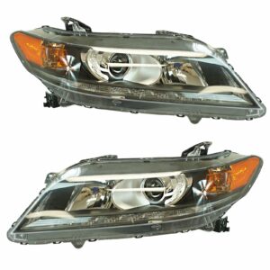 Halogen Headlight Lamp Assembly LH RH Pair for Honda Accord Coupe 3.5L
