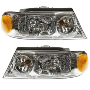 Headlights Headlamps Left & Right Pair Set for 98-02 Lincoln Navigator