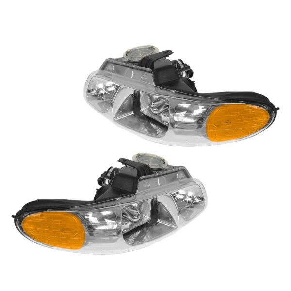 Quad Headlights Headlamps Left & Right Pair Set for Grand Caravan Voyager