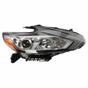 Halogen Headlight Headlamp with Black Bezel Passenger Side Right RH for 2016-2017 Nissan Altima without LED Daytime Running Lights New
