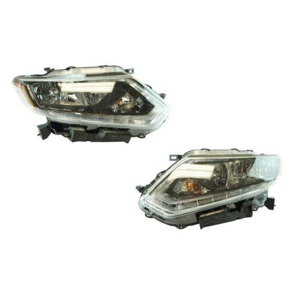 Halogen Headlight Lamp LH & RH Kit Pair Set of 2 for Nissan Rogue Truck SUV