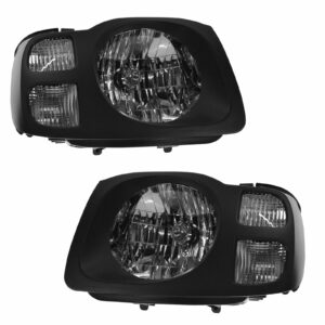 Headlights Headlamps Left & Right Pair Set For 02-04 Nissan Xterra XE