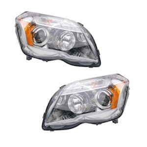 Headlight Set Fits 2010-2012 Mercedes-Benz GLK350