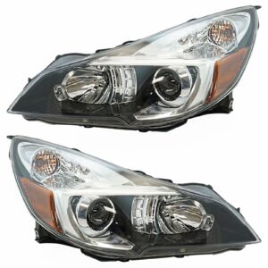 Halogen Headlight Headlamp LH LF & RH RF Pair Compatible with 13-14 Subaru Legacy Outback