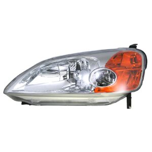 Headlight Headlamp Driver Side Left LH for 01-03 Honda Civic 2 Door Coupe