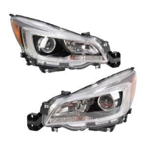 Headlight Set Compatible with 2015-2017 Subaru Outback