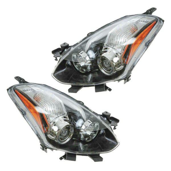 Halogen Headlight Headlamp Pair Set of 2 for 10-13 Nissan Altima Coupe