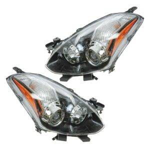 Halogen Headlight Headlamp Pair Set of 2 for 10-13 Nissan Altima Coupe