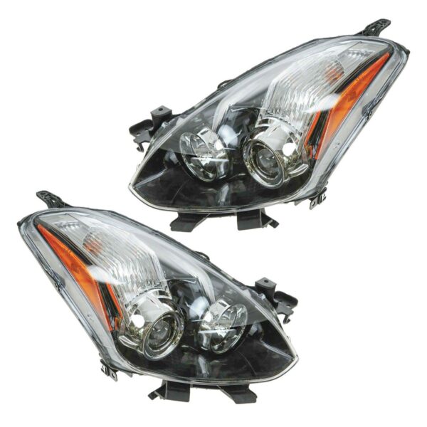 Halogen Headlight Headlamp Pair Set of 2 for 10-13 Nissan Altima Coupe
