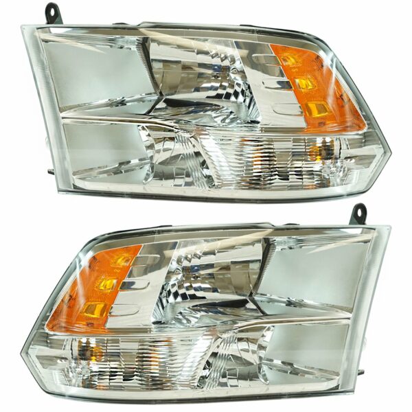 Halogen Headlight Lamp Assembly LH RH Pair for Dodge Ram 1500 2500 3500