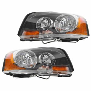 Halogen Headlights Headlamps Left & Right Pair Set of 2 for 03-13 Volvo XC90