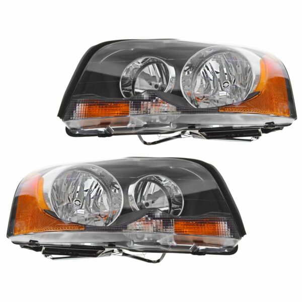 Halogen Headlights Headlamps Left & Right Pair Set of 2 for 03-13 Volvo XC90