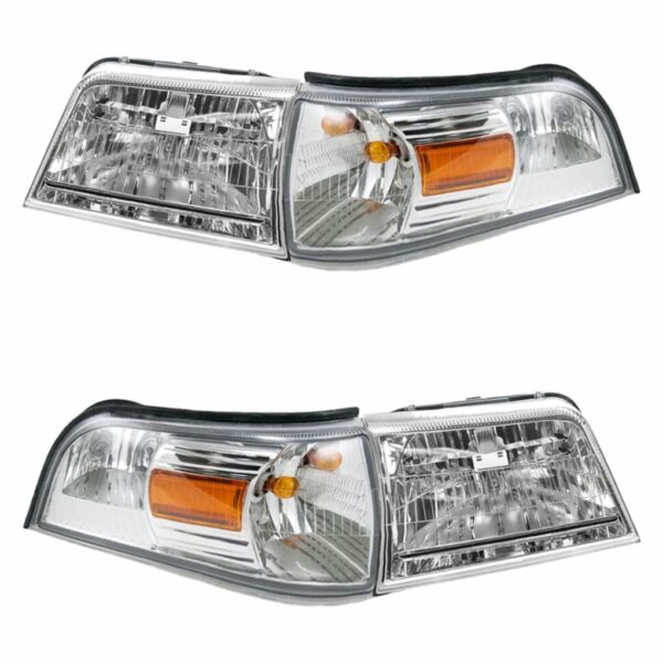 Headlight Lamp Parking Marker Corner Light LH RH 4 Piece Kit for Grand Marquis