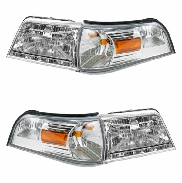Headlight Lamp Parking Marker Corner Light LH RH 4 Piece Kit for Grand Marquis