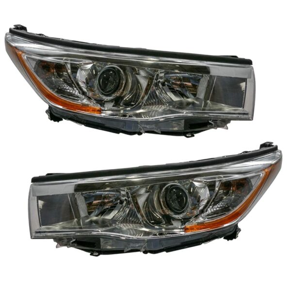 Halogen Headlight Lamp LH RH Kit Pair Set of 2 for Toyota Highlander Truck SUV