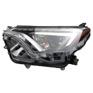 Left Headlight Assembly LED Compatible with 2016-2018 Toyota Rav4 Japan Built LED Headlights