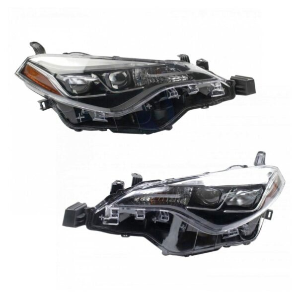 Headlight Set Compatible with 2017-2019 Toyota Corolla