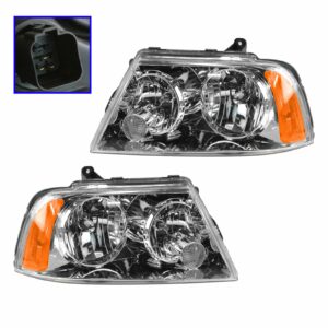 Headlights Headlamps Left & Right Pair Set for 03-06 Lincoln Navigator